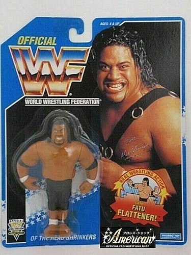 Hasbro Official WWF WWE FATU Head Shrinkers 1994 U...