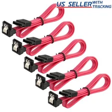 5x 18" SATA 3.0 Cable SATA3 III 6GB/s Right Angle 90 Degree SSD HDD Hard Drive