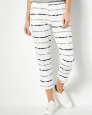 AnyBody Printed Brushed Towel Terry Pant Cream/Shibori 3X A498719