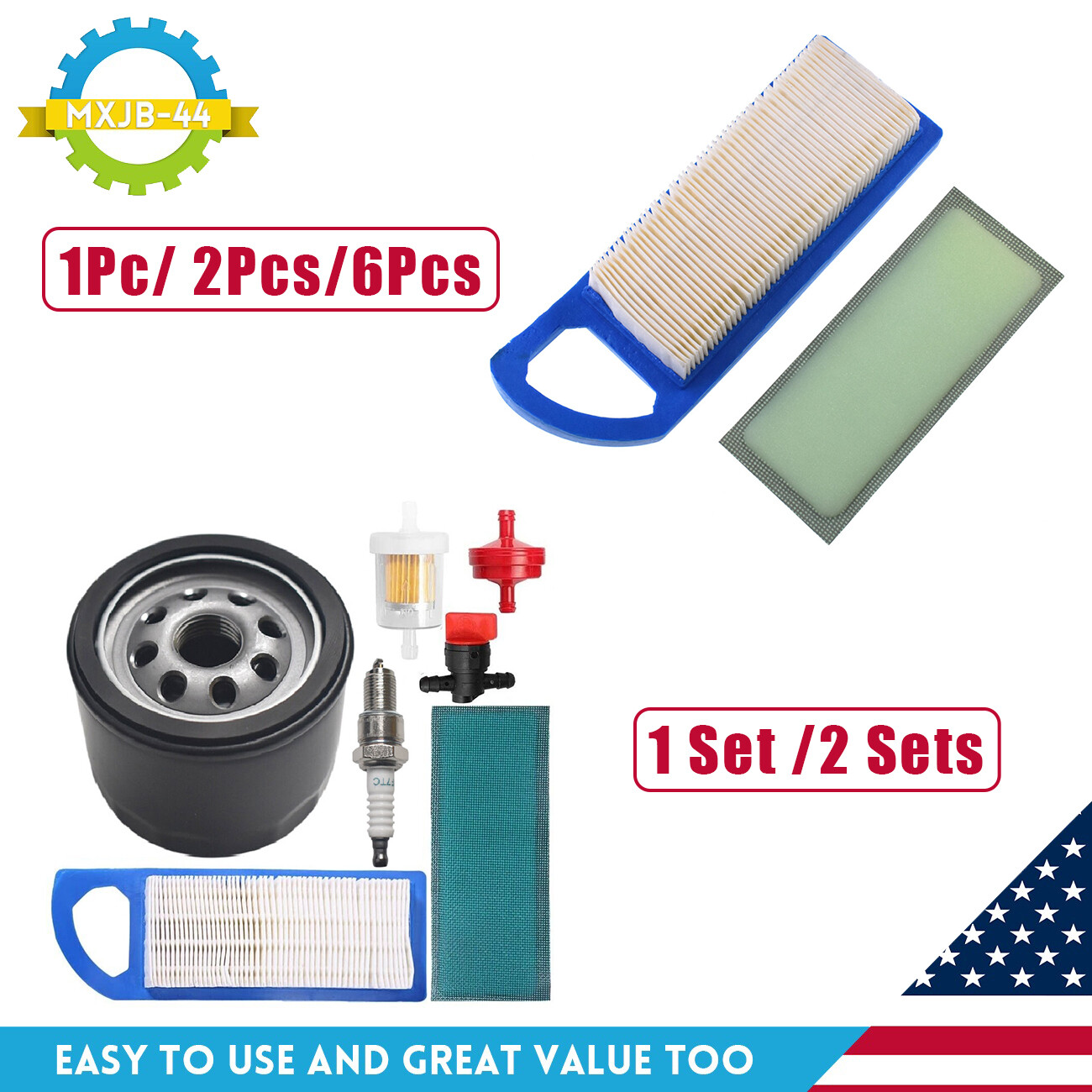 Kit Messa A Punto Filtro Olio Aria Per Briggs&Stratton 698083 - Foto 9