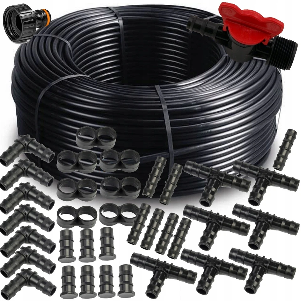 Tropfschlauch Bewässerungschlauch Bewässerungssystem Gartenschlauch 100m Set XXL - Bild 3 von 4