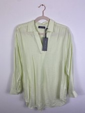 Image of Mint Velvet Top Womens Size XS UK Green Relaxed Blouse Longline Light BNWT