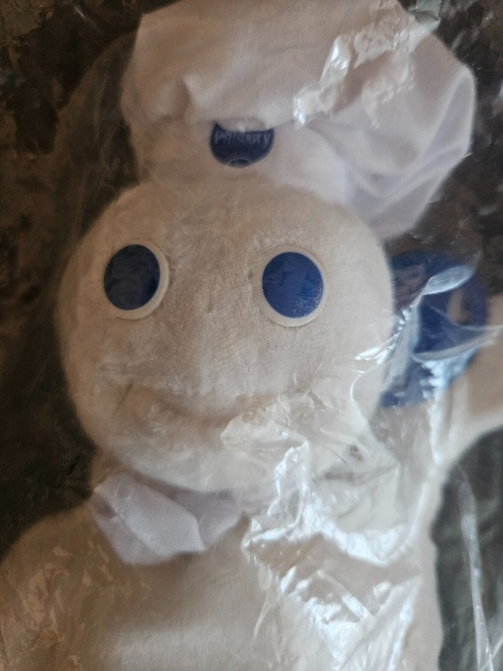 Pillsbury Doughboy 6" Mini Beanie Bean Bag White Plush Doll Dough Boy