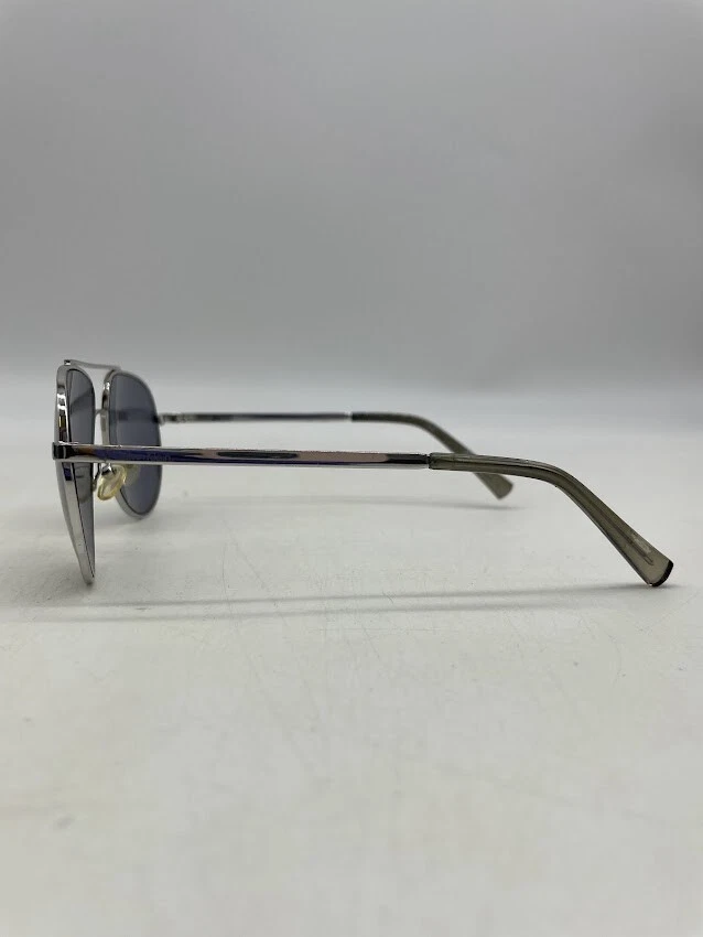 Gafas de sol Calvin Klein R167S 045 marco de metal plateado, lentes grises 58-16-140 Foto 3 de 4