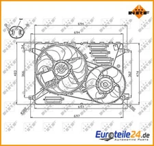Fan, Engine Cooling NRF 47754 for Volvo V70 III V60 I