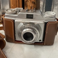 Vintage 1950 ANSCO MEMAR PRONTO CAMERA With Leather Carrying Case Not Tested