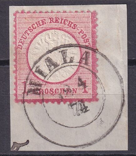 68238) MIALA Posen seltener nachverwendeter Stempel 1874 auf Briefstück - Bild 1 von 1