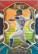 2021 Panini Select Cristian Javier Concourse Red White Blue SP RC #85 