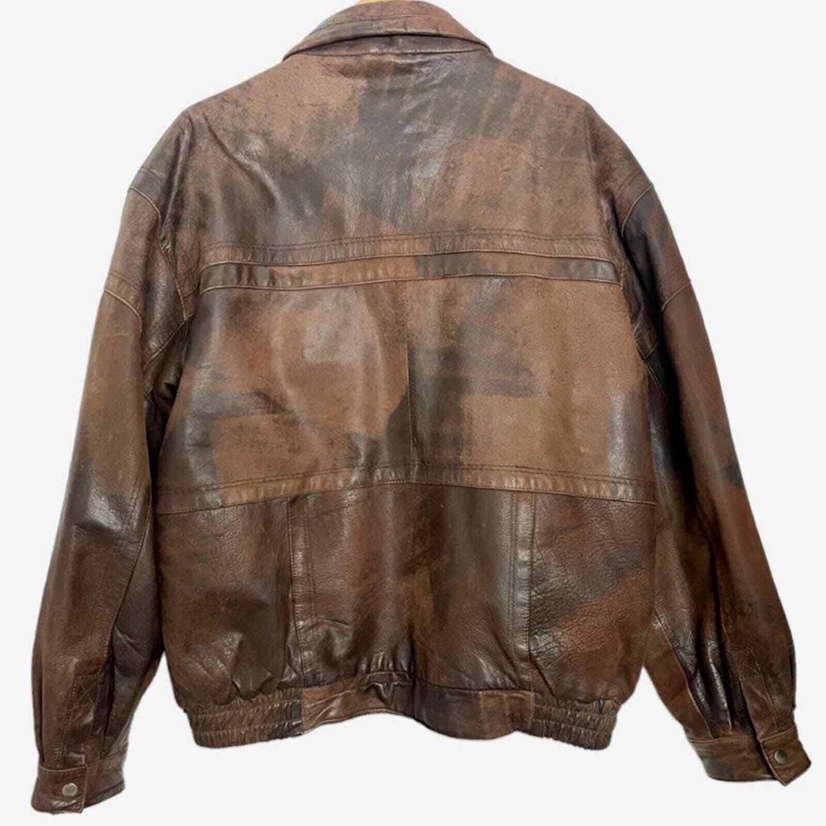 Vintage 80s-90s Rich Brown Leather Distressed Destroyed Vintage 80s-90s Rich Brown Leather Distressed Destroyed
