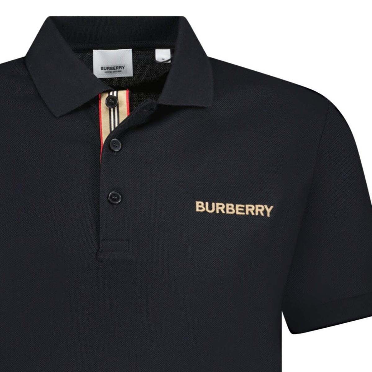 Burberry 'Hartford' Embroidery Logo Check Polo Black | eBay UK