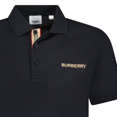 Burberry 'Hartford' Embroidery Logo Check Polo Black | eBay UK