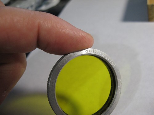 Rolleiflex Yellow Filter Gelb-Mittel bakelite case fits TLR lens Rollei 28.5mm - Picture 3 of 10