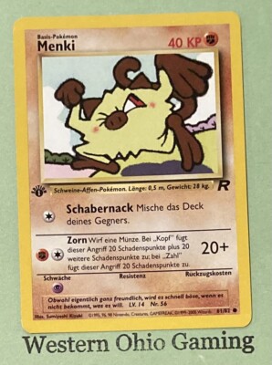 Pokemon TCG Menki #61/82 GERMAN 1st Edition READ CCG Team Pokemon TCG Menki #61/82 GERMAN 1st Edition READ CCG Team