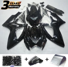 Gloss Black Fairing Kit for  GSXR600/750 2006 2007 ABS Injection Bodywork