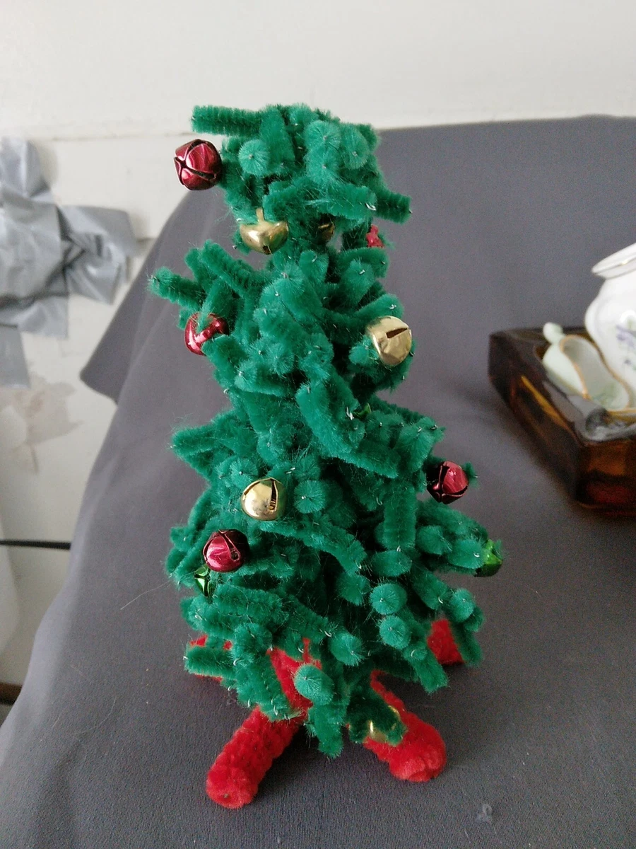 Handmade Vintage 6 1 2 Chenille Pipe Cleaner Christmas Tree W