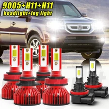 Para For Honda Pilot 2006 2007 2009 2010-2018 Faros LED+Kit de luces antiniebla