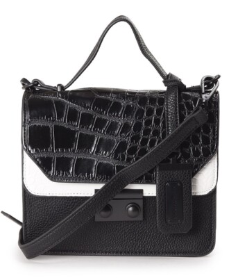STEVE MADDEN BTORT SCHULTERTASCHE ZWEIFARBIG WEISS SCHWARZ ORIGINAL NEU VERPACKT