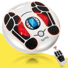 EMS Foot Circulation TENS Acupuncture Massage Device Reusable Pads Pain Relief