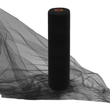 Black Tulle Fabric Rolls 54 Inch by 10 Yards Fabric Tulle Bolt for Wedding Ha...