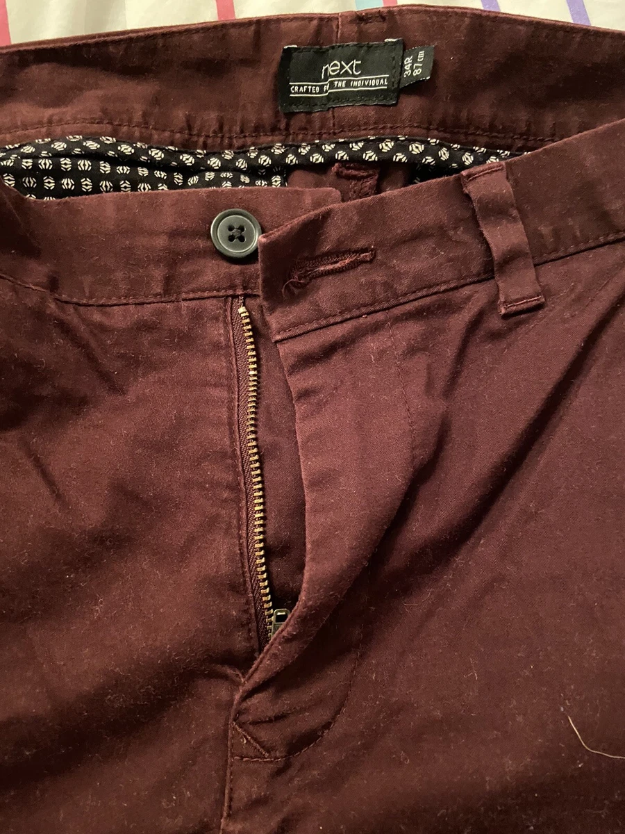 Next Men s wine chinos 34 r