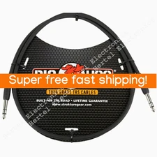 Pig Hog PTRS03 8mm 3 Foot FT 1/4" TRS Balanced Stereo to 1/4" TRS Cable Plug 