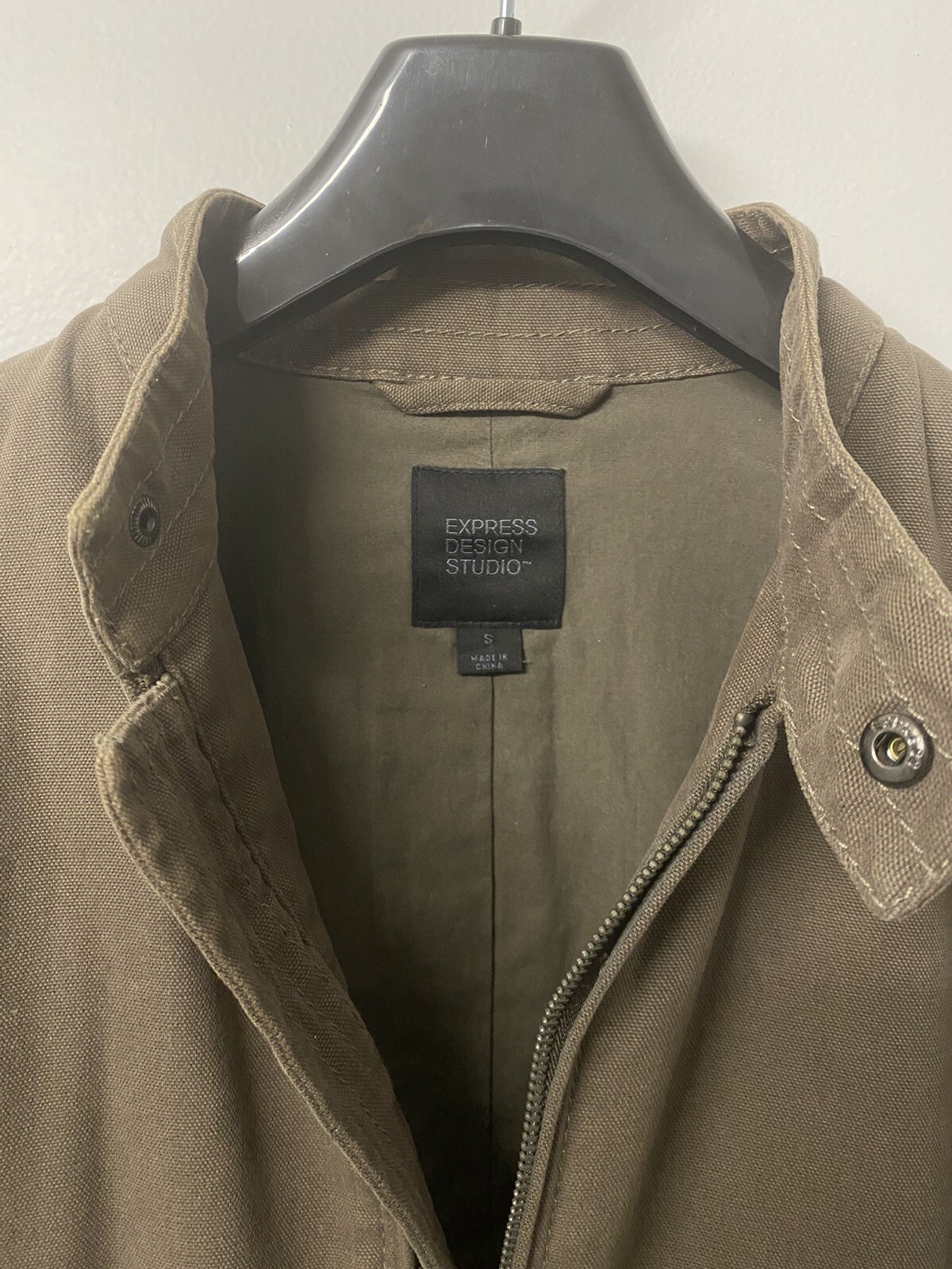 Express Design Studio Motorcycle Jacket Green Siz… - image 3