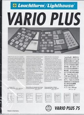 Stamp Album Pages 7 Rows Lighthouse Vario Plus Pack of 5 Black Double Side Sheet