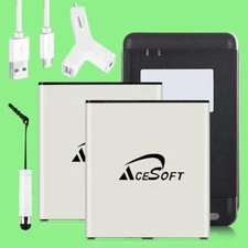 2x 3700mAh Battery Rapid Car Charger Sync Cable f Samsung Galaxy Sol 2 SM-J326A