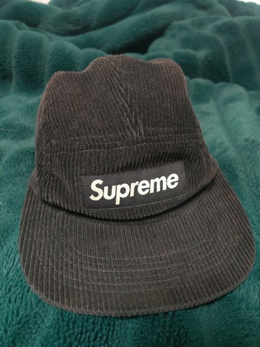 Supreme Corduroy Camp Cap - Black (SS18 