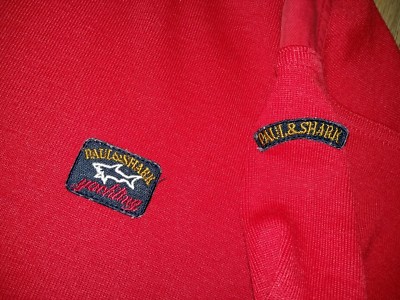Paul Shark rare vintage made in Italy red crewneck sweater sweatshirt size L