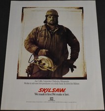 1990 Print Ad Skilsaw Joe Cuffe Carpenter Chisholm Minnesota Construction Art