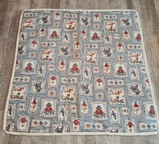Vintage Baby Blanket, Bear And Sweaters, 43" x 42"