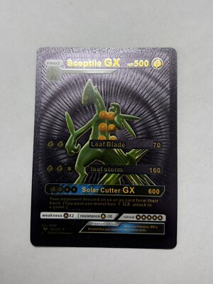 Sceptile GX Leaf Blade Solar Cutter Black Foil Fan Art Display
