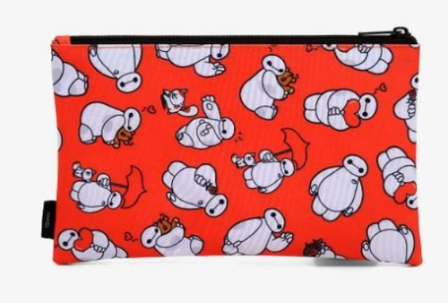 Nuevo con etiquetas Loungefly Disney Big Hero 6 Baymax Rojo Maquillaje Bolsa Lápiz Cosmético - Imagen 3 de 4