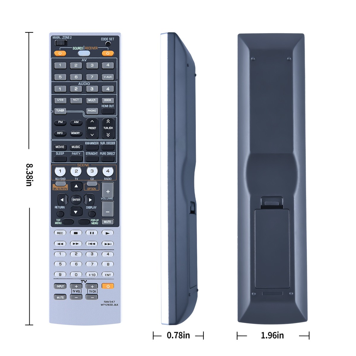 New RAV347 WT92830 Remote Control For Yamaha Audio Receiver RX