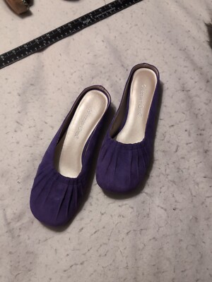 Coldwater Creek Purple Suede Slip On Ballet Flats Size 6.5