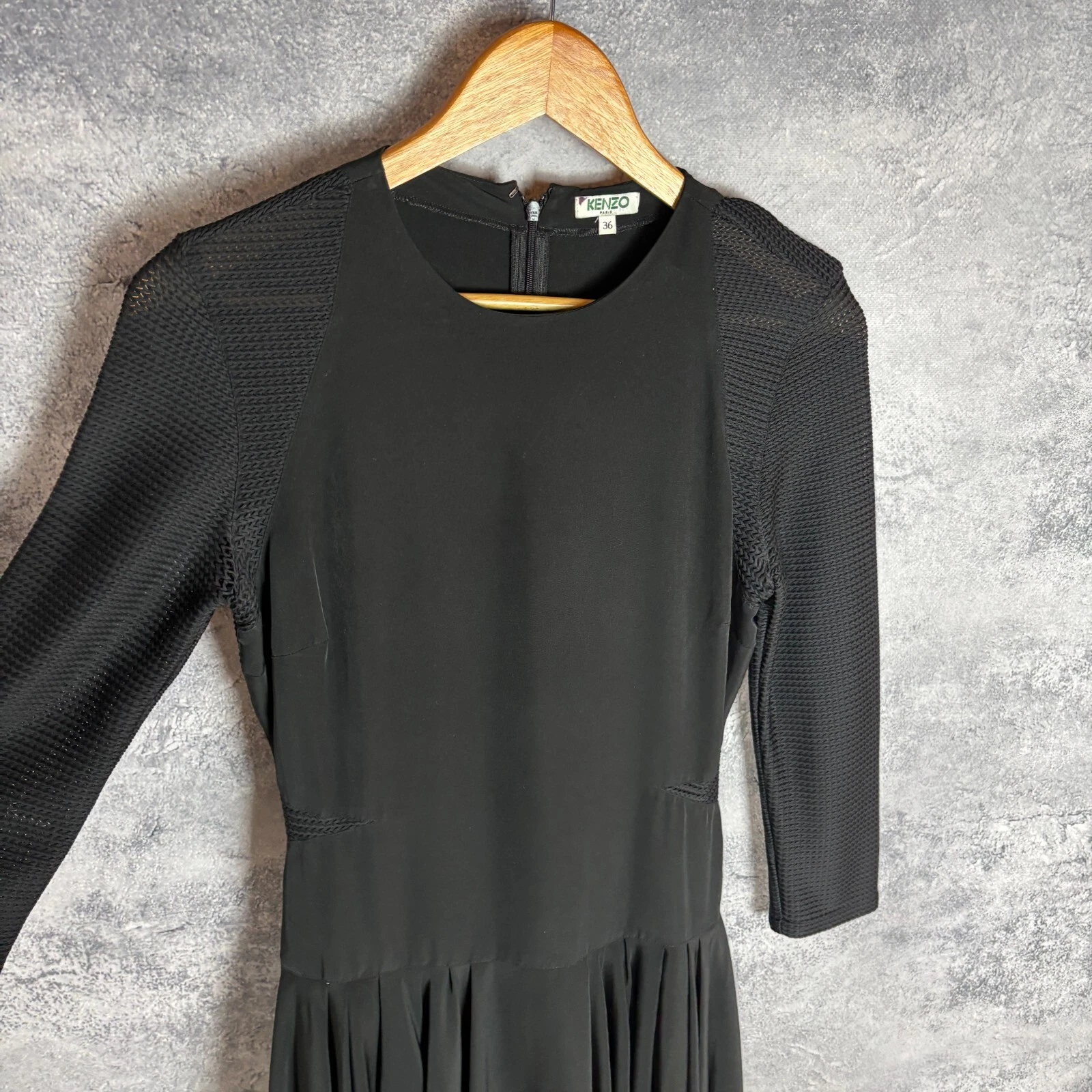 Abito donna Kenzo manica lunga nero taglia 36