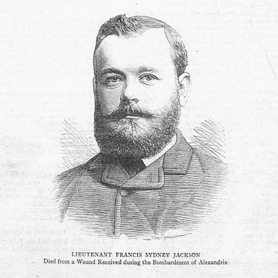 Lieut Francis Sydney Jackson getötet in Alexandria - antiker Druck 1882
