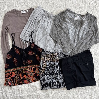 Clothing 6 Pc Bundle Hard Tail Pacsun Tops Shorts Pants XS Extra Small 2 Capsule