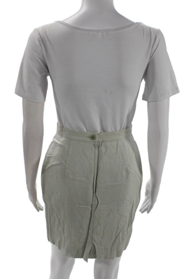 Giorgio Armani Le Collezioni Women Gray Straight & Pencil Skirt Size 6 - Image 3 of 4