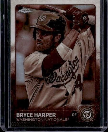 2015 Topps Chrome #81 Bryce Harper Sepia Refractor