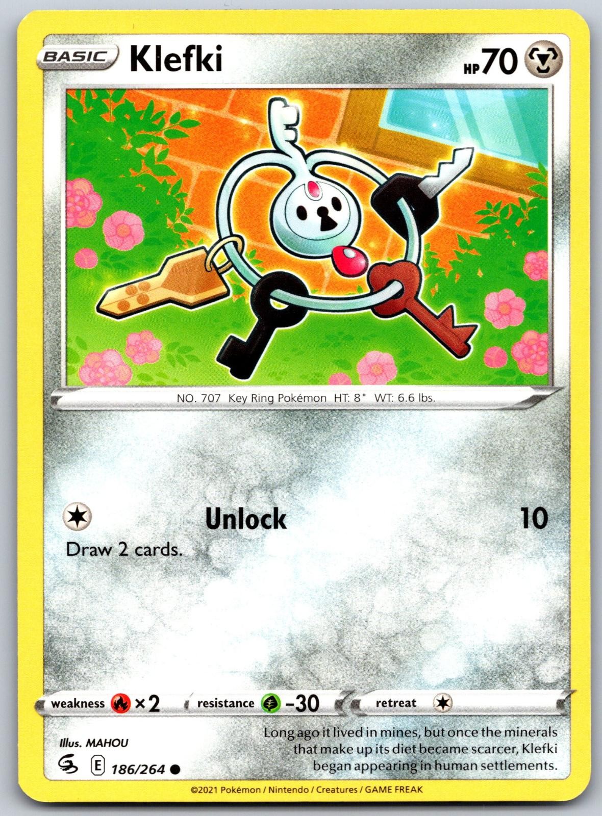 Klefki 186/264 Common Fusion Strike Pokemon Near Mint