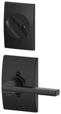 Schlage F59-LAT-CEN Latitude Single Cylinder Interior Pack - Black