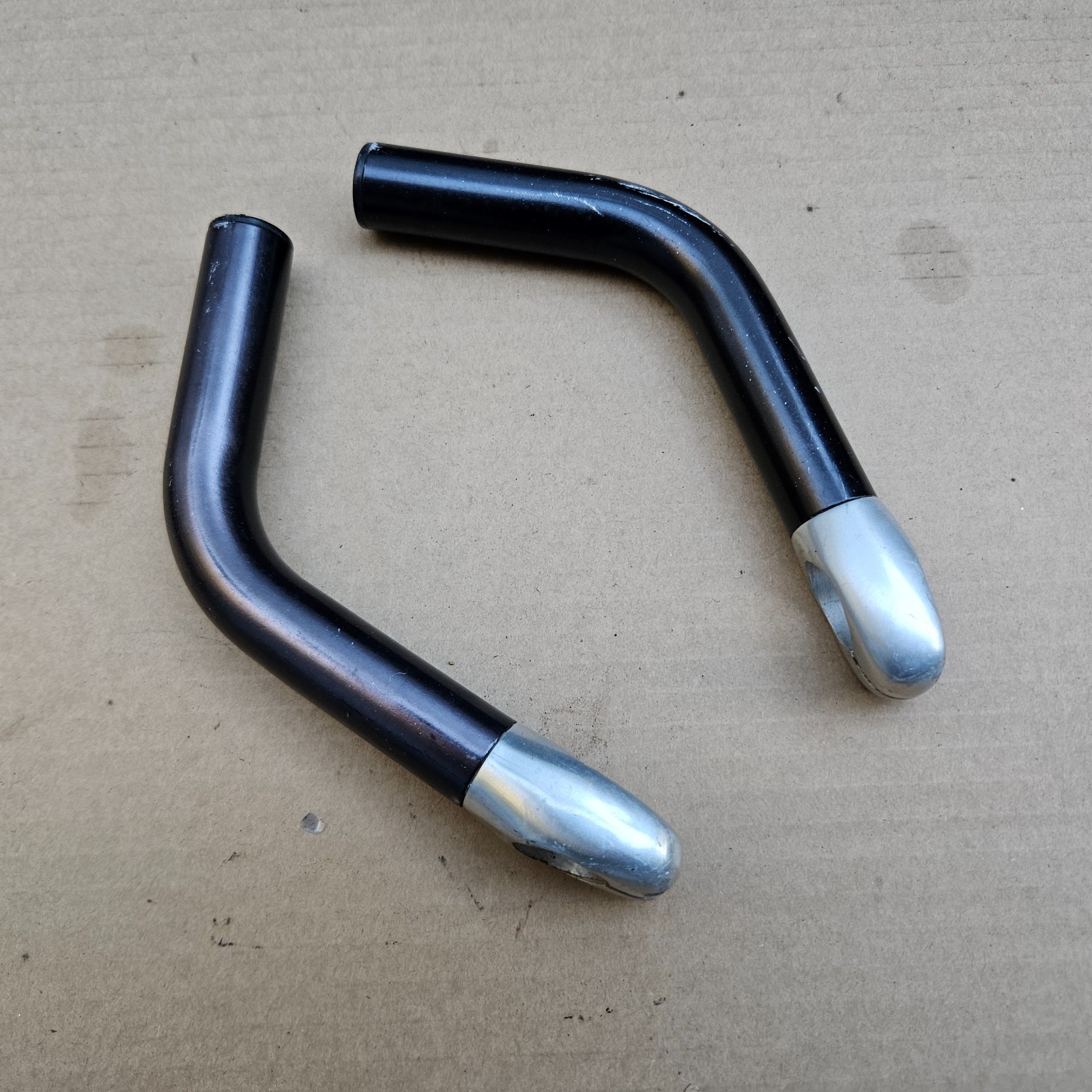 Terminali barra mountain bike vintage anni 90 alluminio 6,5" lunghezza 22,2mm morsetto nero argento