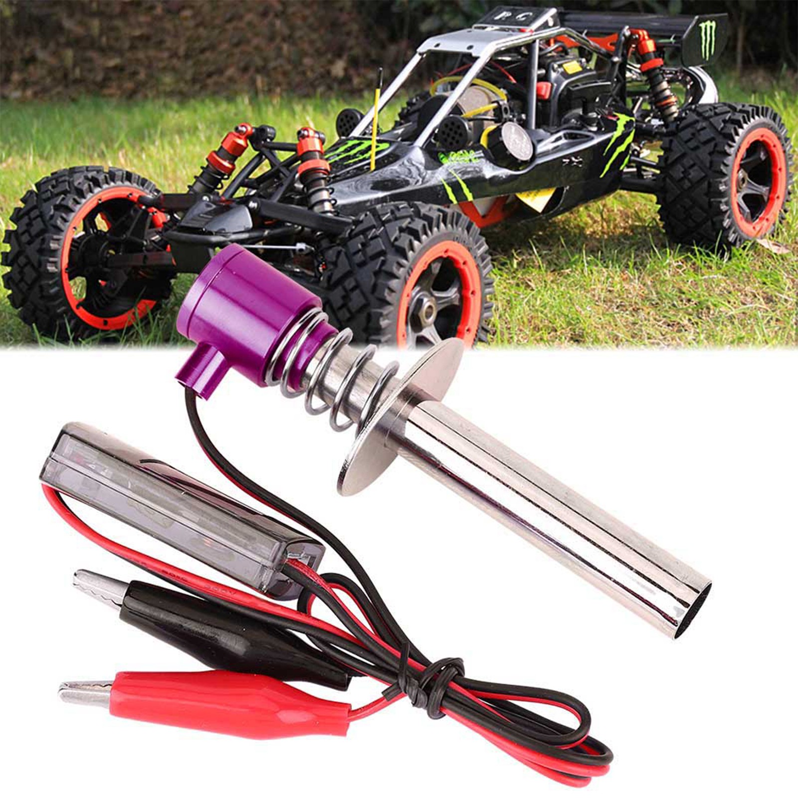 RC Electronic Glow Plug Starter Igniter For Nitro RC Car Engine 6V-24V Input New