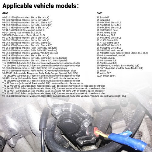 Chevrolet C1500 1991-1995 nuevo válvula de control de ralentí y sensor de posición del acelerador - Imagen 3 de 11