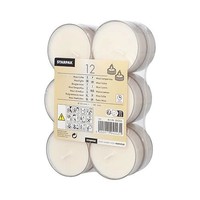 Starpak 12 Maxi Teeichter Ø 55 Mm · 20 Mm Weiss · Brenndauer Ca. 8 H, In