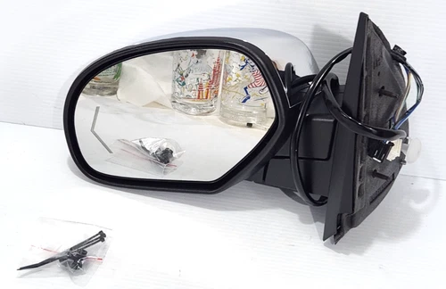 Power Mirror fits 2009-2013 Chevrolet Silverado + Heated Chrome Cap Driver Side