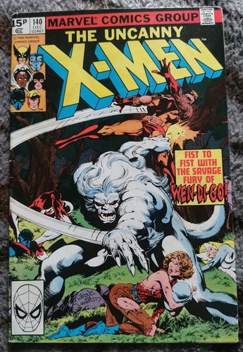 UNCANNY X-MEN 140 VF 1980 BRITISH PENCE VARIANT ! CHRIS CLAREMONT ! WENDIGO !