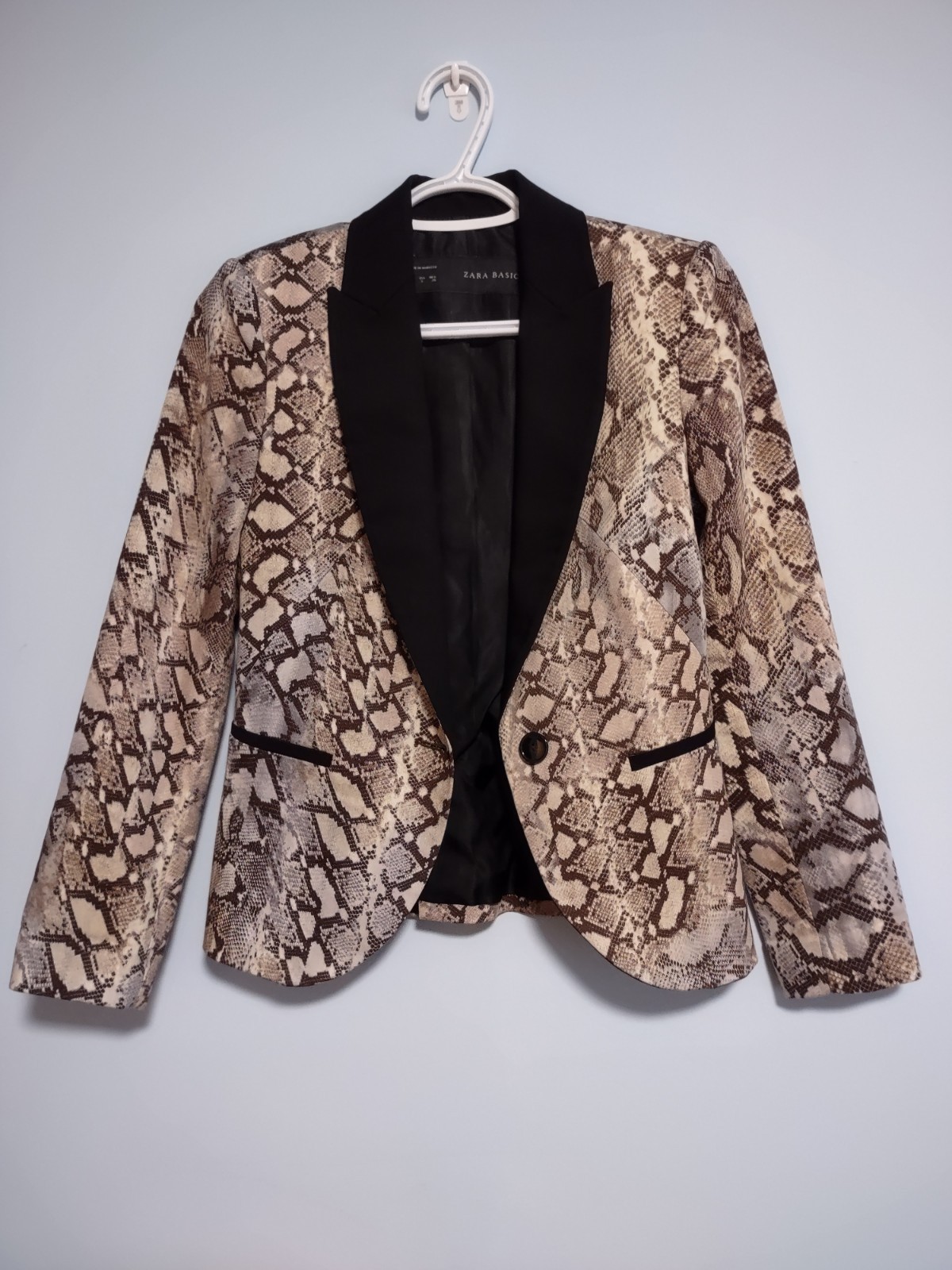 Zara Basic Womens Snake Pattern Print Blazer Jack… - image 7